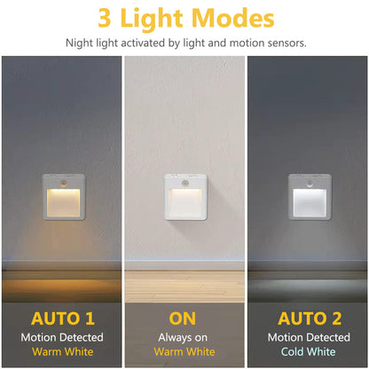 Plug-in-LED-Nachtlichter mit Bewegungssensor