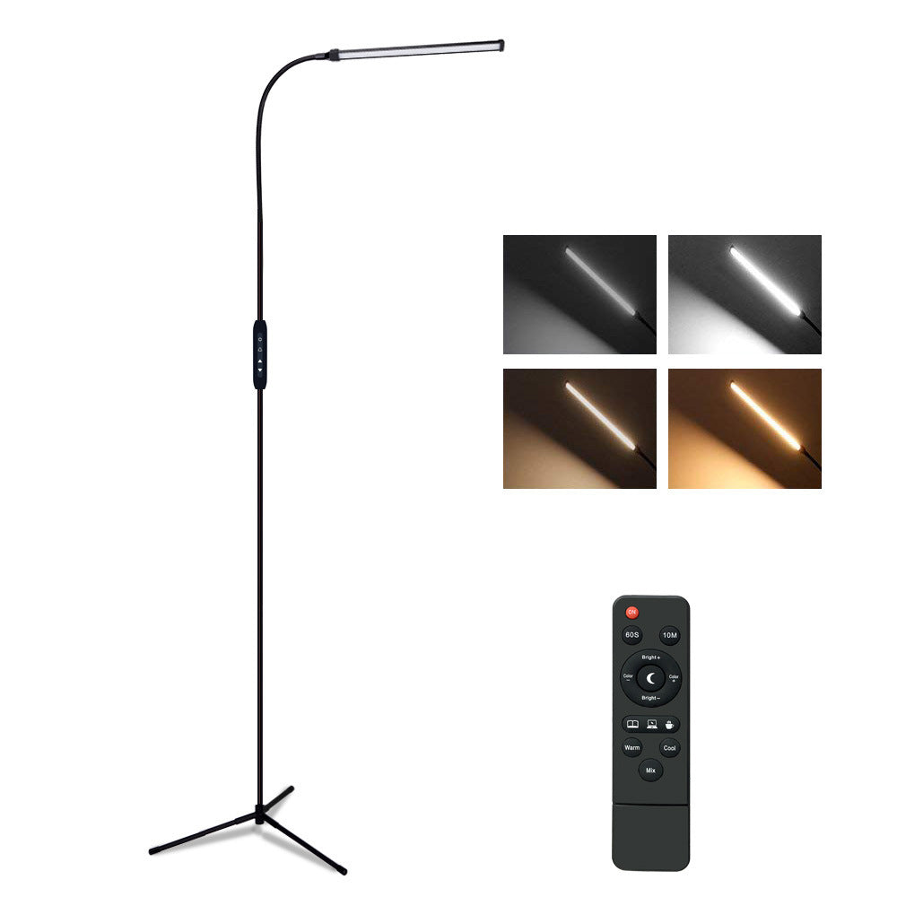 Dimmable LED Floor Lamp Adjustable Gooseneck