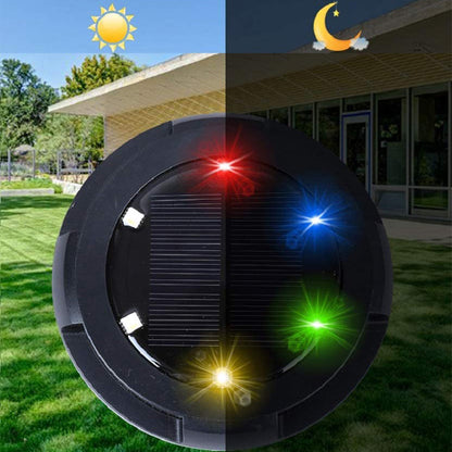 Outdoor Solar Garden 10 LED Disk Lights