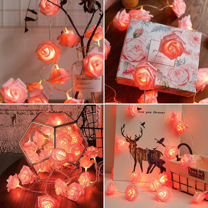 Guirlande Lumineuse Fée Fleur Rose