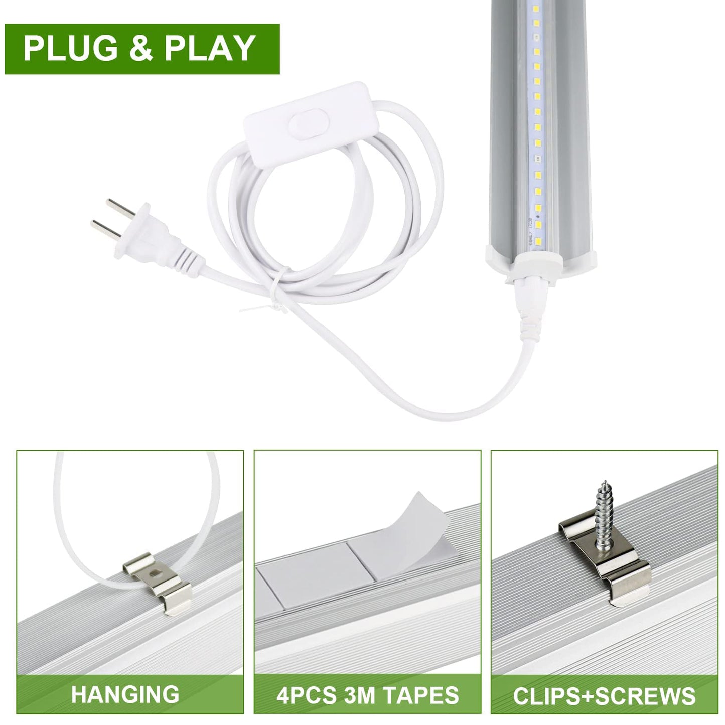 Luz de cultivo T5 (2 piezas/4 piezas x 10 vatios)