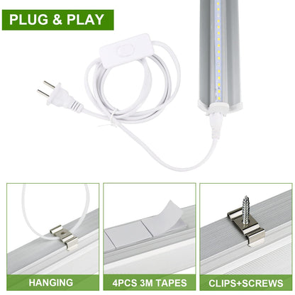 Luz de cultivo T5 (2 piezas/4 piezas x 10 vatios)