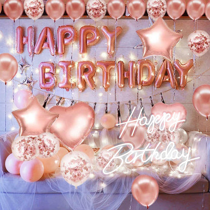 Happy Birthday LED Neon Sign Large Size