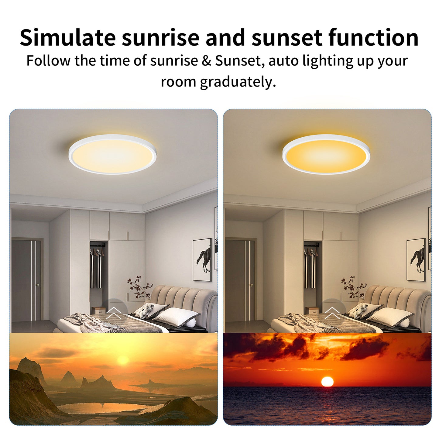 WIFI and Bluetooth Smart Led Ceiling Light Flush Mount