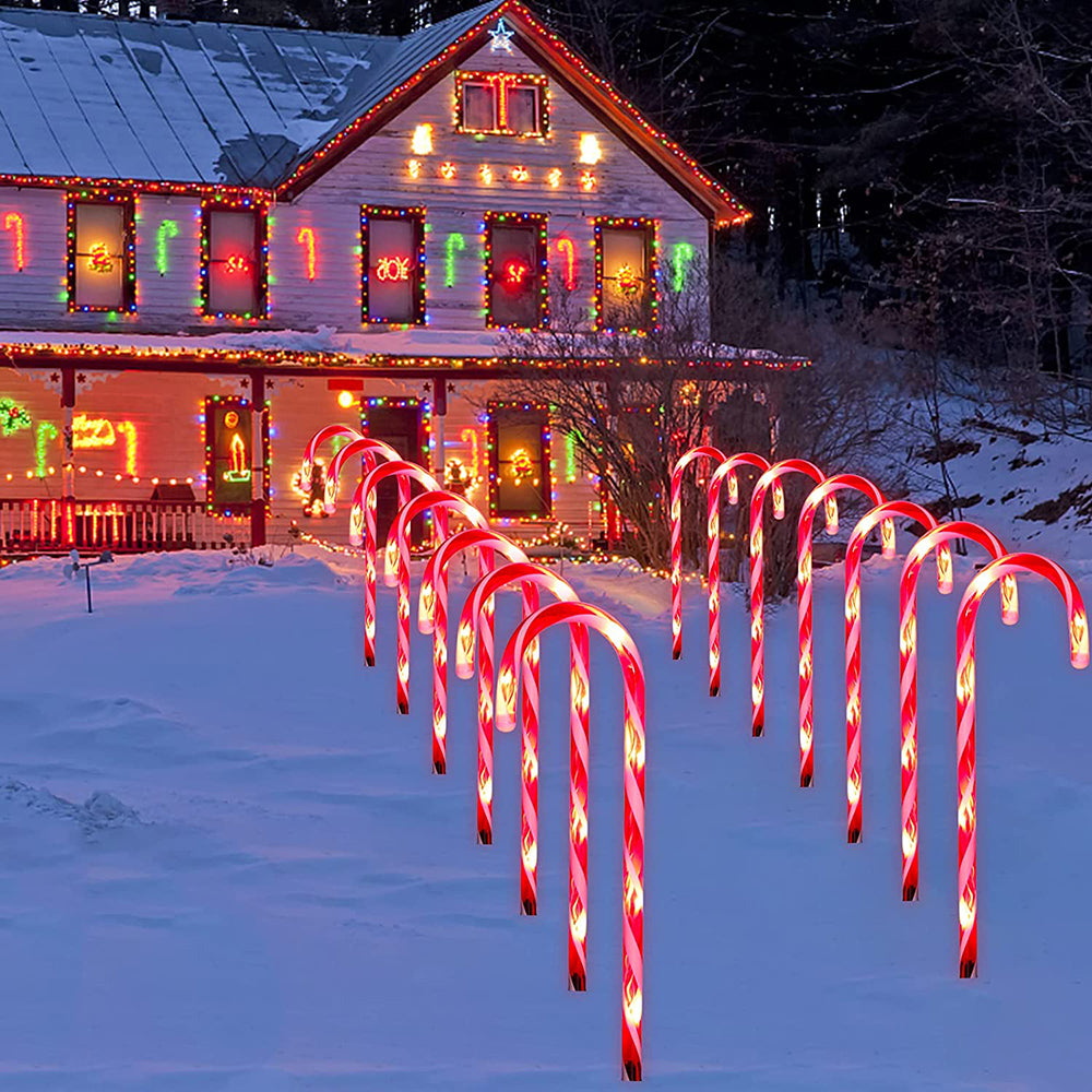 Christmas Candy Cane Pathway Lights