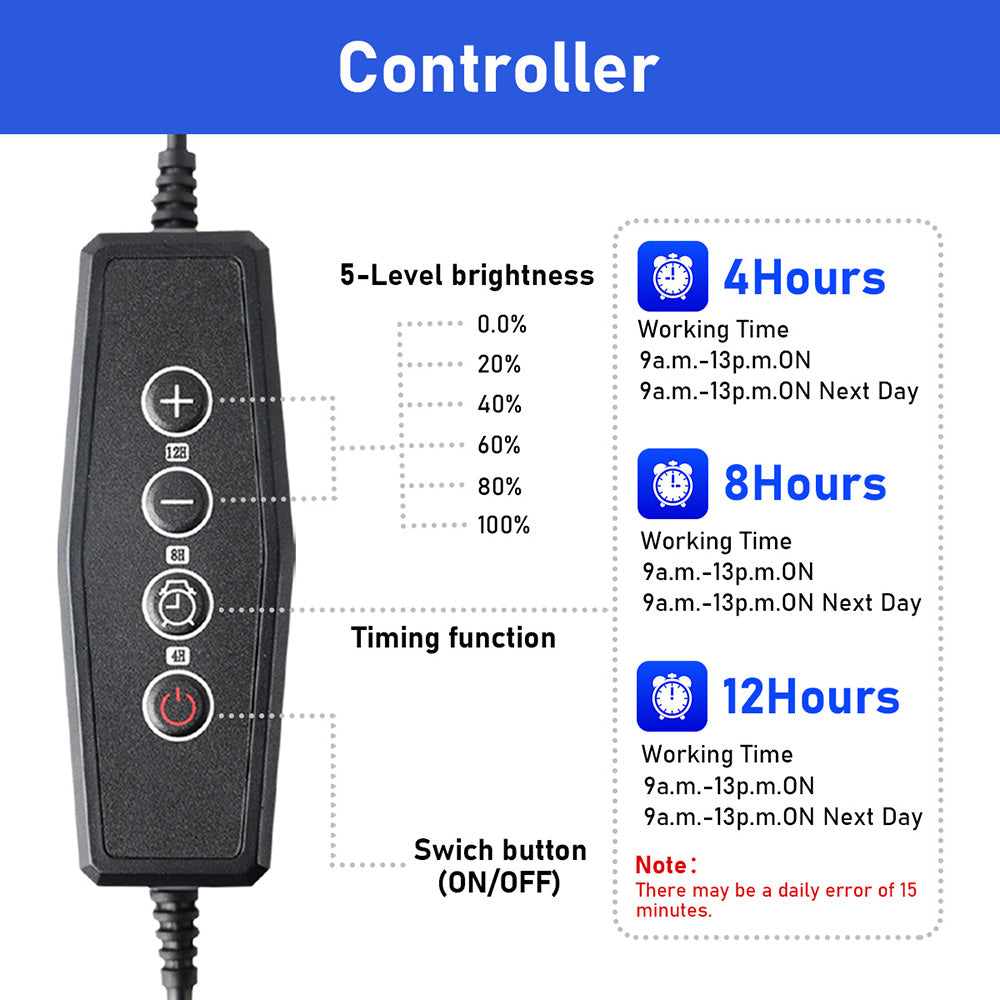 Tiras de luz de cultivo LED regulables de espectro completo