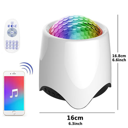 LED Star Wave Galaxy Projector Bluetooth Speaker