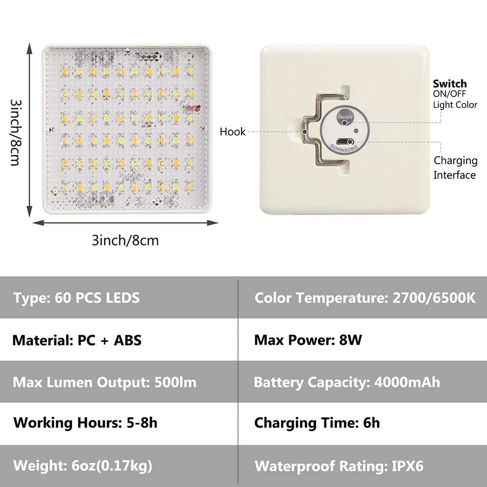 LED Camping Lantern Rechargeable Portable Tent Light