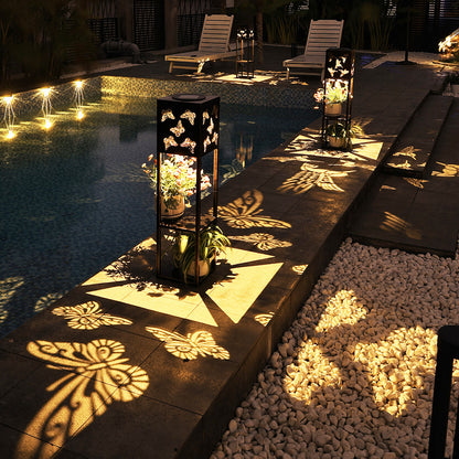 Solar Power Double-deck Flower Lamps