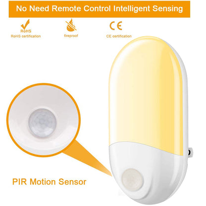 Wall Plug-in PIR Motion Sensor LED Night Light