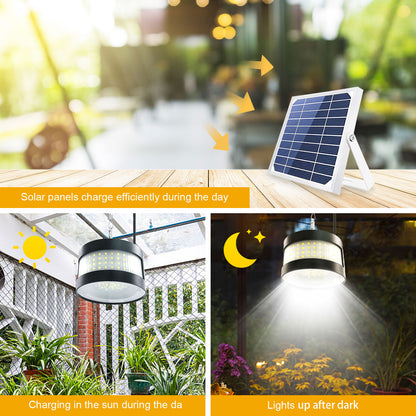 Lampes suspendues solaires imperméables extérieures à 160 LED