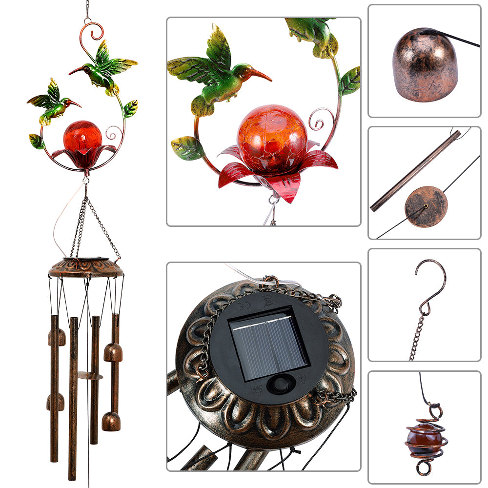 Solar Outdoor Wind Chimes Patio Lights