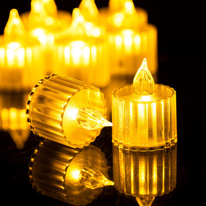 Luces de velas acrílicas de cristal sin llama