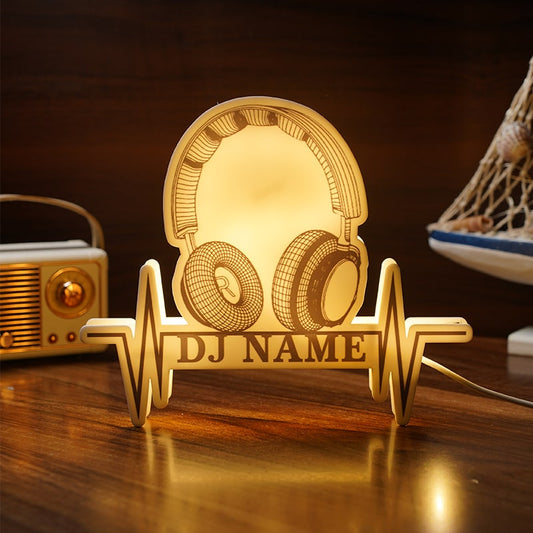 Personalized Name DJ Player Night Light