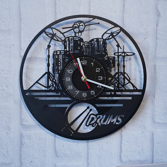 Personalized creative metal drum clock