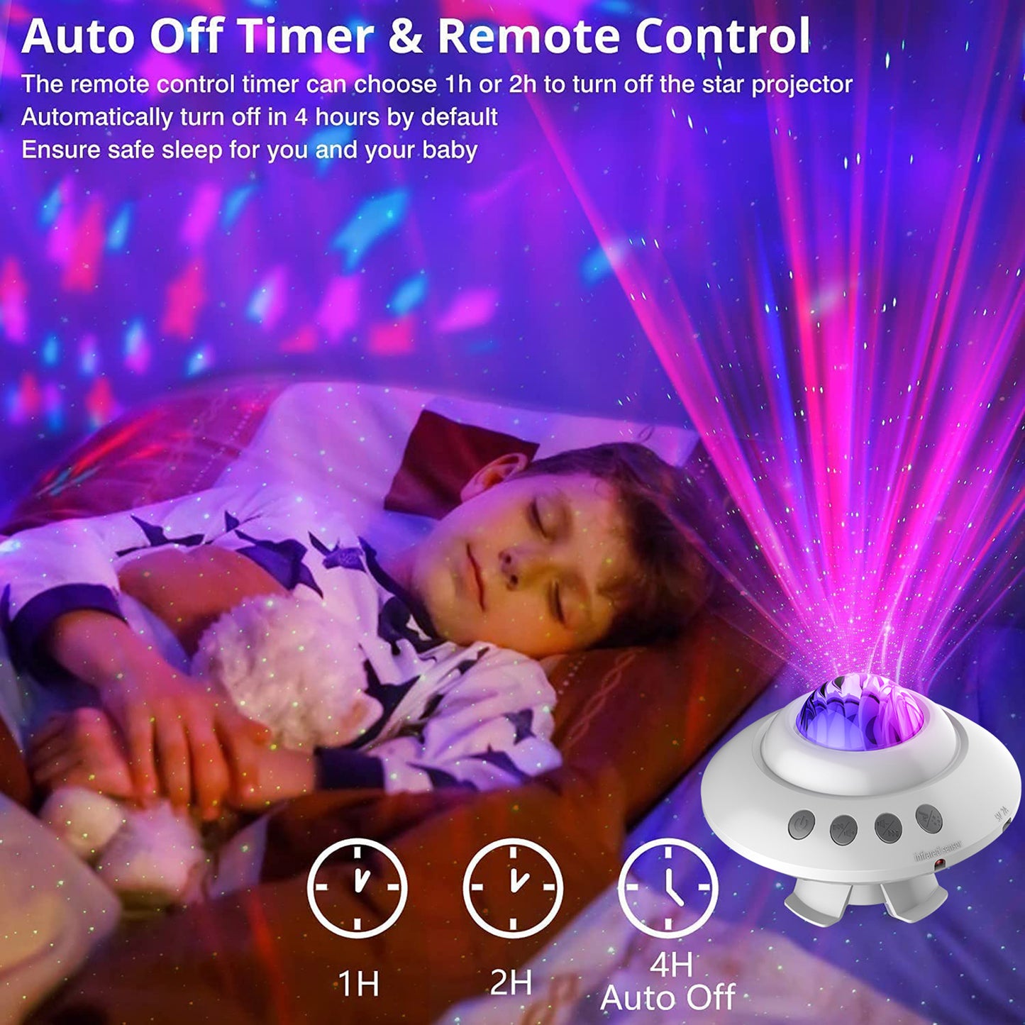 UFO  Aurora Star Projector Night Light