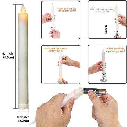 Bougies LED coniques sans flamme