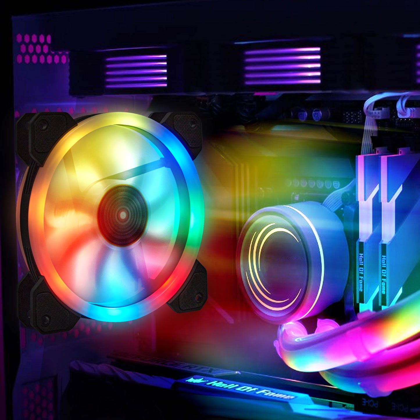 Ventilateur de refroidissement pour ordinateur LED RVB Dreamcolor