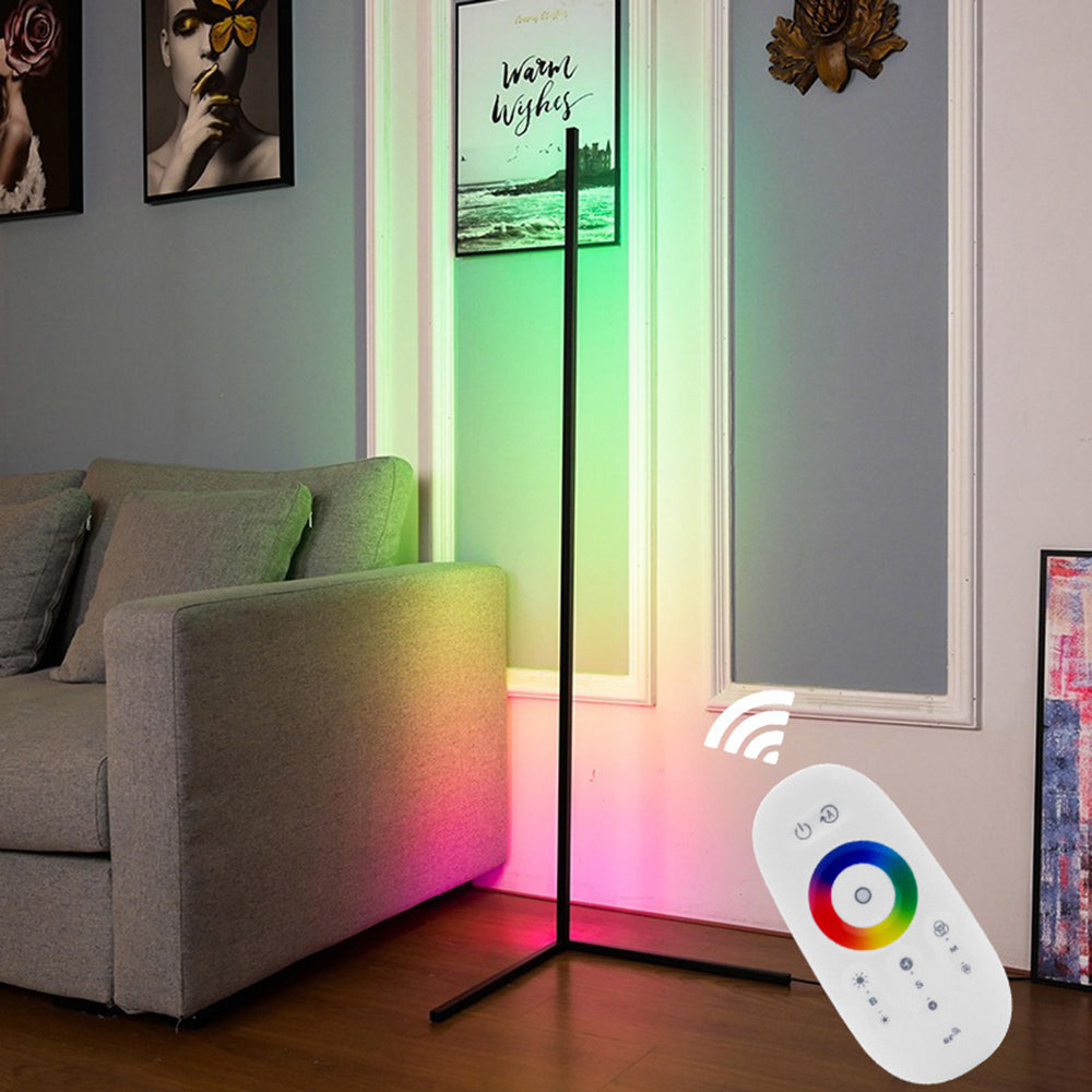 LED Corner Floor Lamp RGB Lighting Dimmable