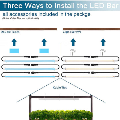 Luz de cultivo LED con luz solar conectable