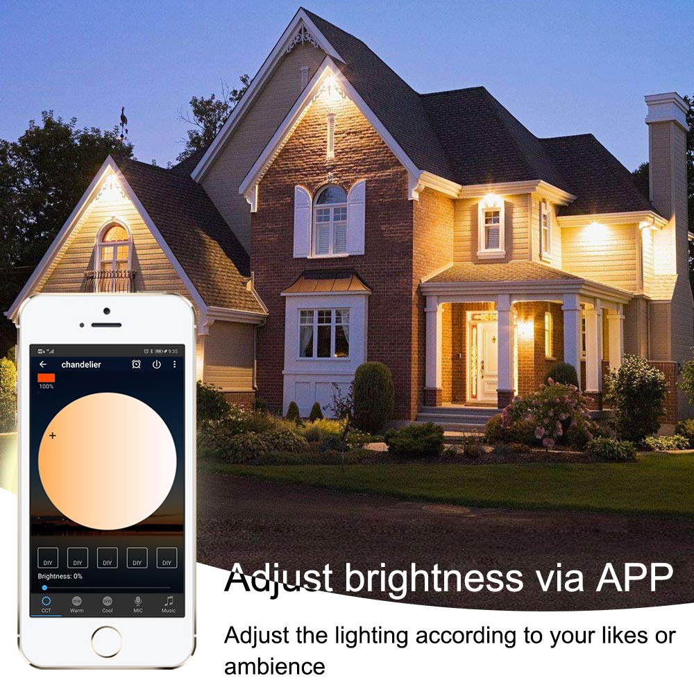 E12/E14 Bluetooth Smart LED Chandelier Candle Light Bulb