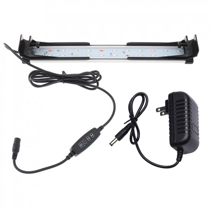 Double Row LED Fish Tank Plant Adjustable Color Timed