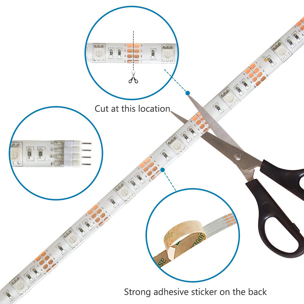 Bandes lumineuses LED RVB étanches