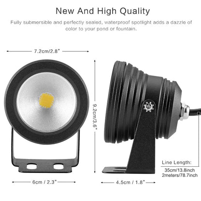 10W 12V Waterproof LED Underwater Flood Light