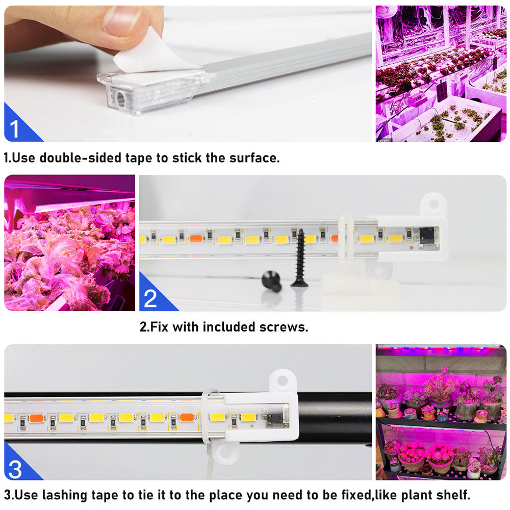 Tiras de luz de cultivo LED regulables de espectro completo