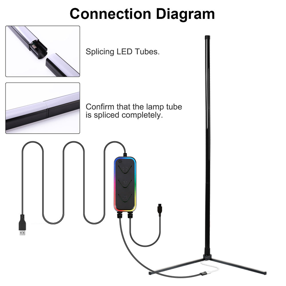 Lampadaire LED Bluetooth RVB