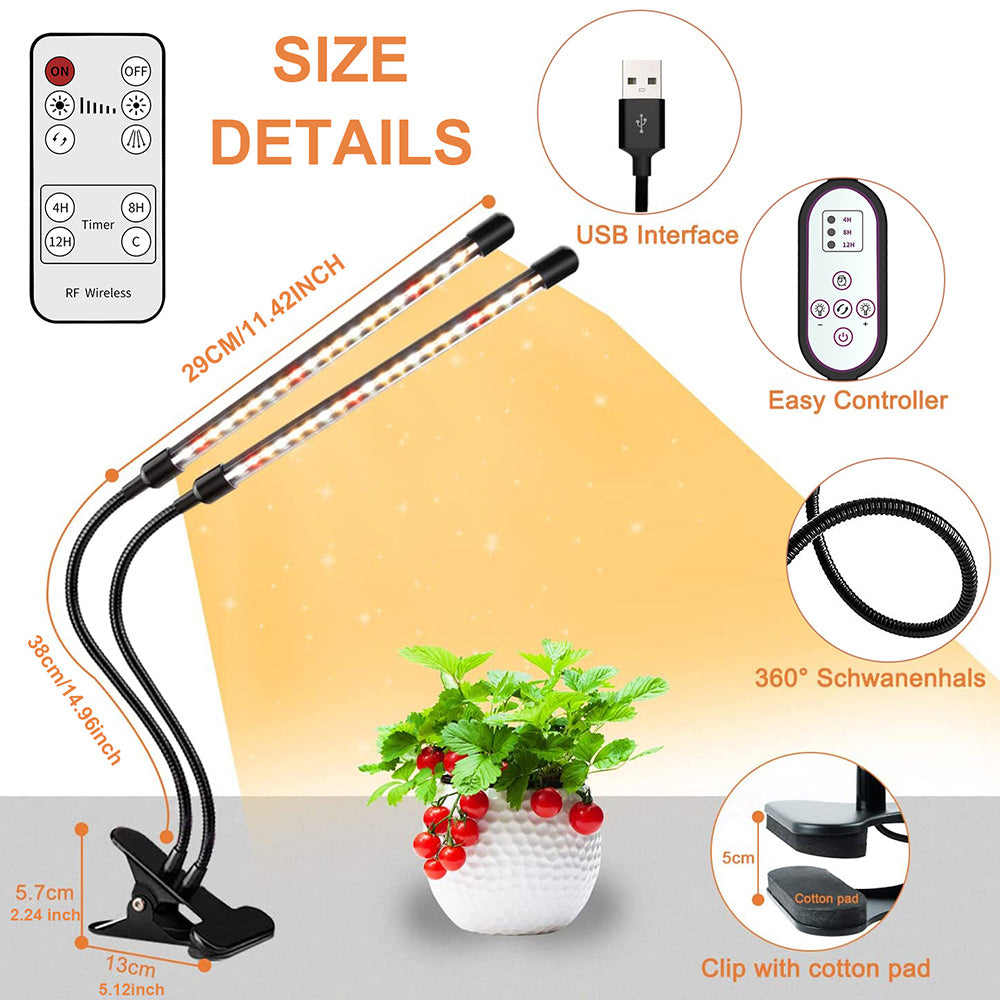 Full Spectrum LED Plant Lights with Timer Auto On/Off