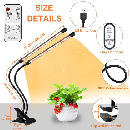 Full Spectrum LED Plant Lights with Timer Auto On/Off