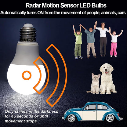 Bombillas LED con sensor de movimiento por radar