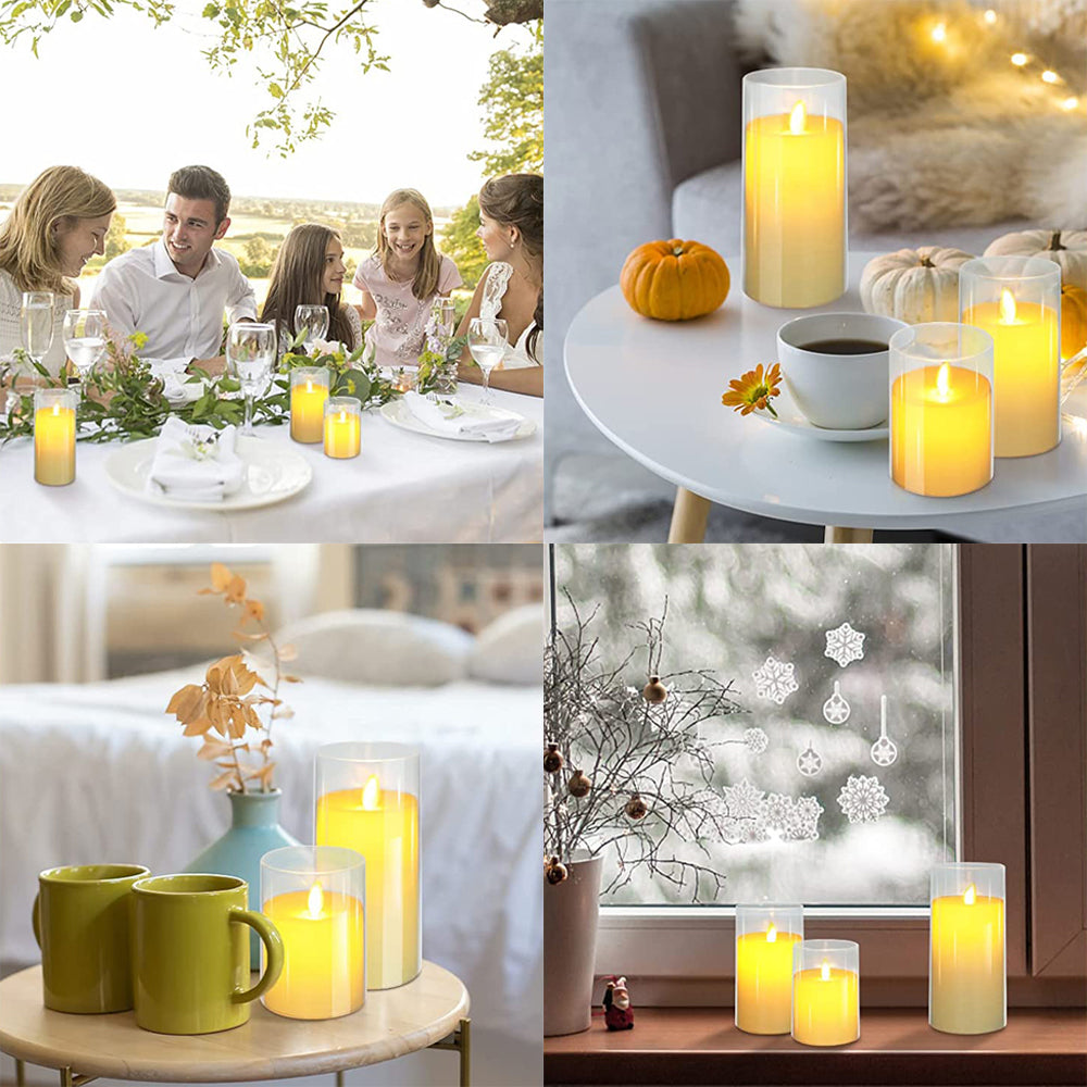 LED Flameless Pillar Votive Candles