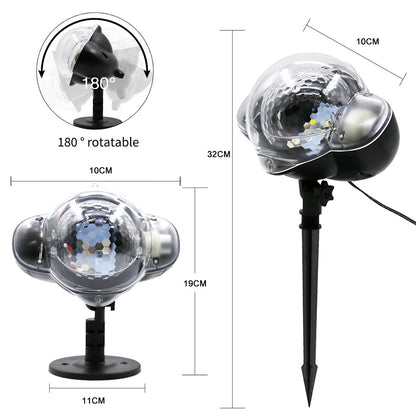 Projecteur de neige mobile dynamique à LED étanche