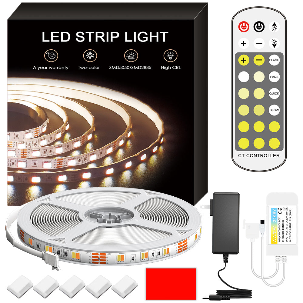 Dimmable LED Strips Light with Remote Control 3000K-6000K