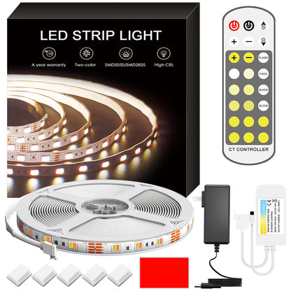 Tiras de luz LED regulables con control remoto 3000K-6000K