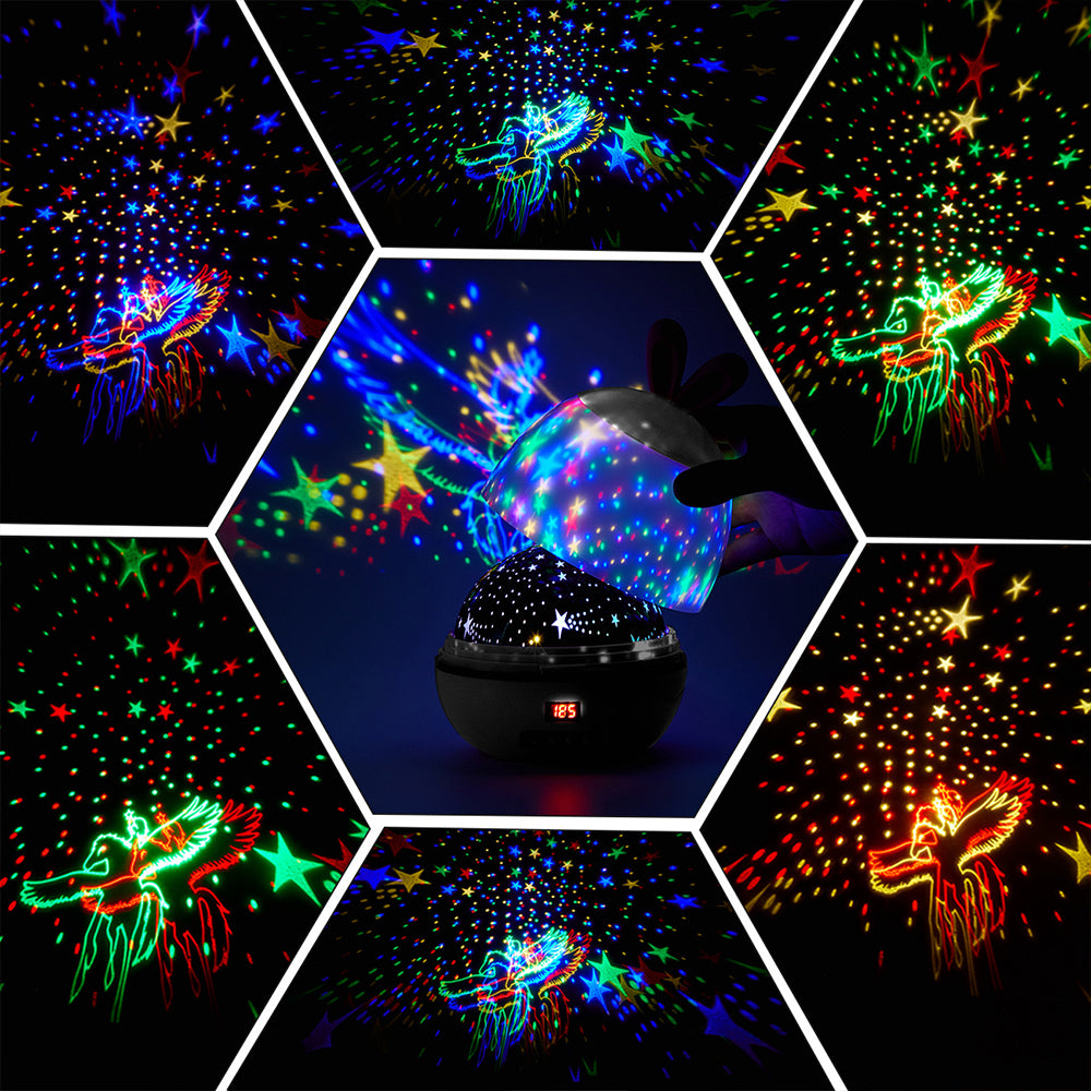 LED Stars Projector Night Lights Multicolor Rotating Lamp