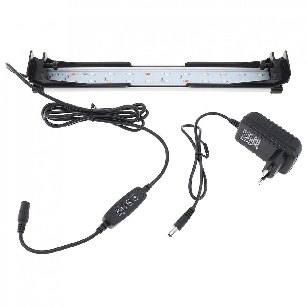 Double Row LED Fish Tank Plant Adjustable Color Timed