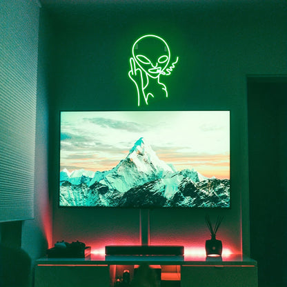 LED Green Alien Neon Signs