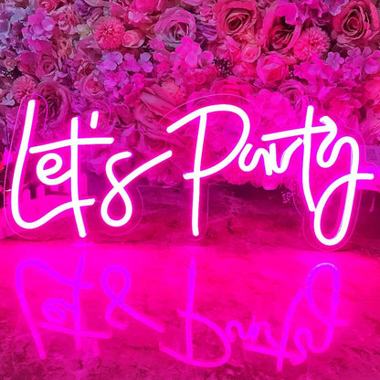 LED Neon Light Sign Let's Party