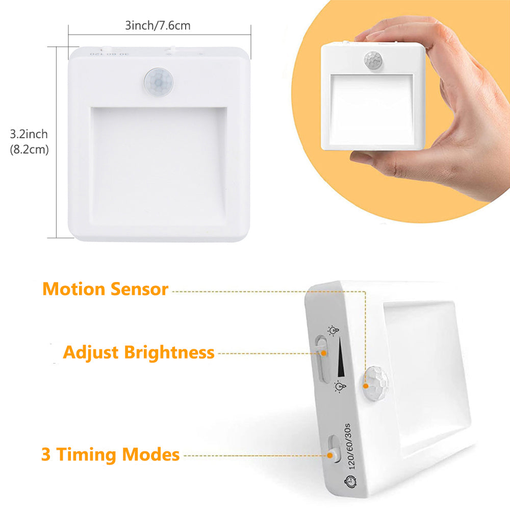 Luces nocturnas con sensor de movimiento LED enchufables