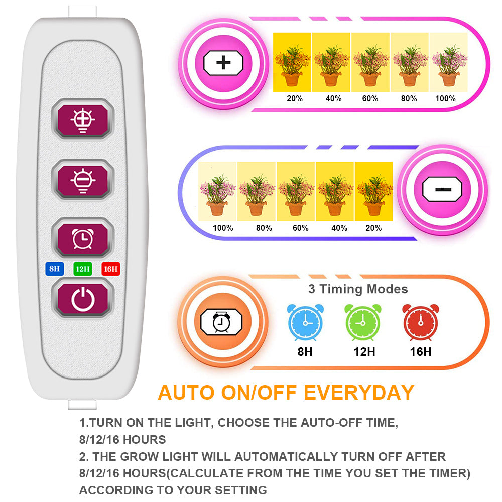 Luz LED para cultivo de plantas USB de espectro completo: luz solar