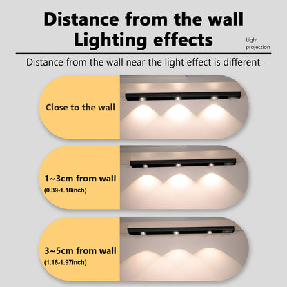 Lampe sous-meuble à détecteur de mouvement LED, coque noire