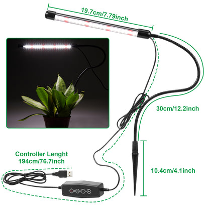 LED Grow Light Timer Setting 4/8/12H,5 Dimmable Levels