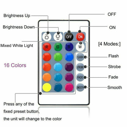 Tiras de luces LED RGB impermeables