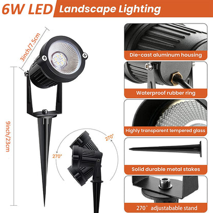 Waterproof Outdoor Spotlight 6W RGB