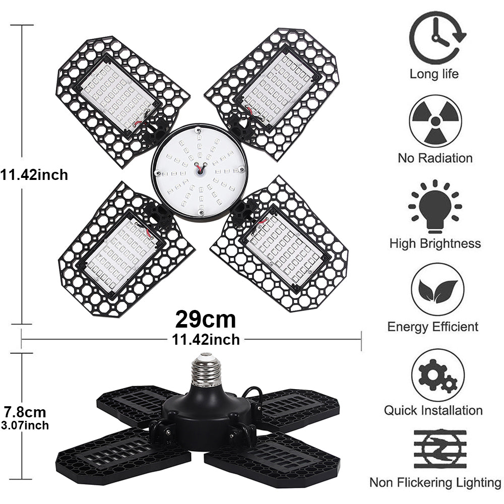 Faltbare E26/E27 LED-Pflanzenglühbirne