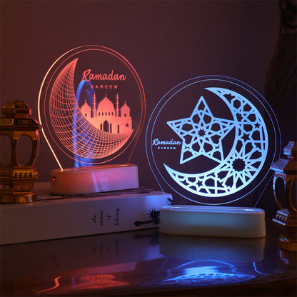 Mosque Light Ramadan Lantern Kareem Ramadan Eid Mubarak Decoration Night Light