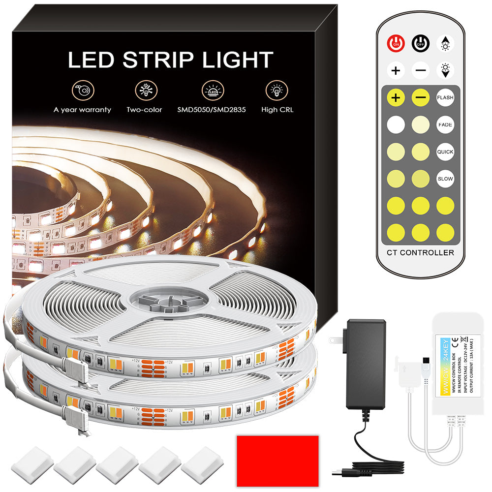 Dimmable LED Strips Light with Remote Control 3000K-6000K